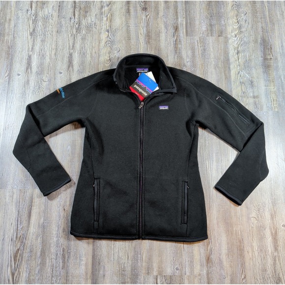 Patagonia Jackets & Blazers - Patagonia Better Sweater Jacket Full Zip Women's Size Medium Black Company Logo